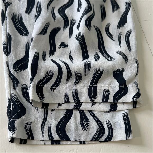 Joie Sleeveless Silk Toulouse Jumpsuit Size 2 Small Porcelain White Black - Picture 9 of 15